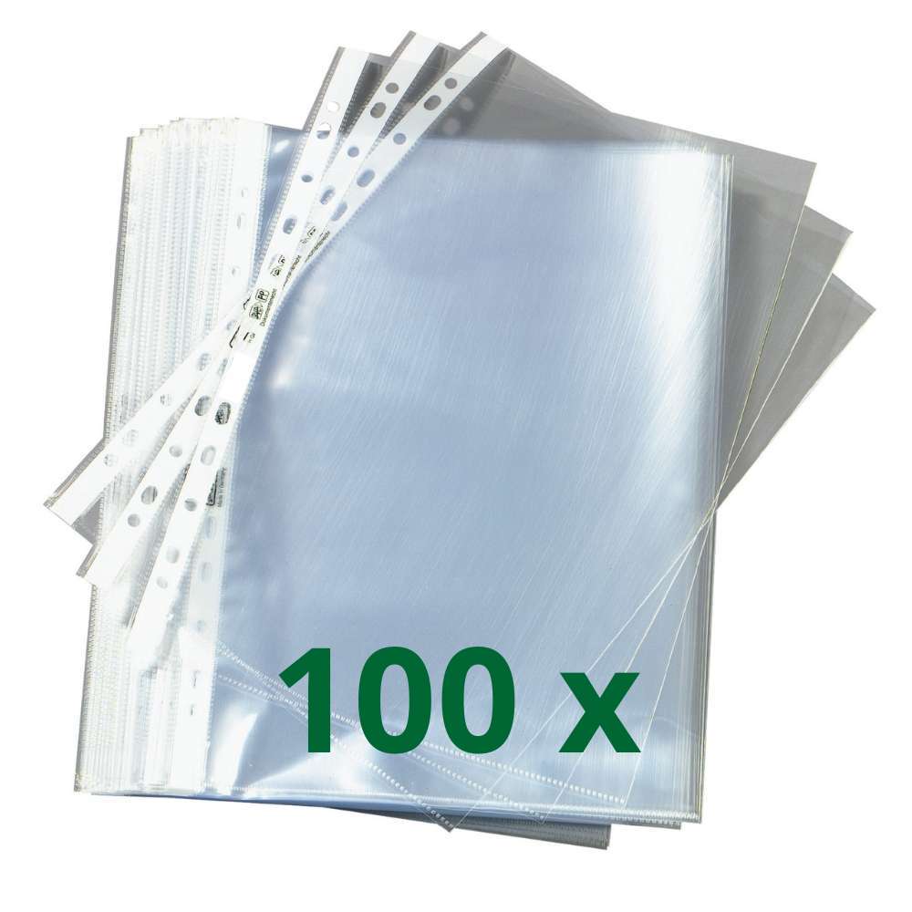 Prospekthüllen A4 zum Abheften, 100er Packung