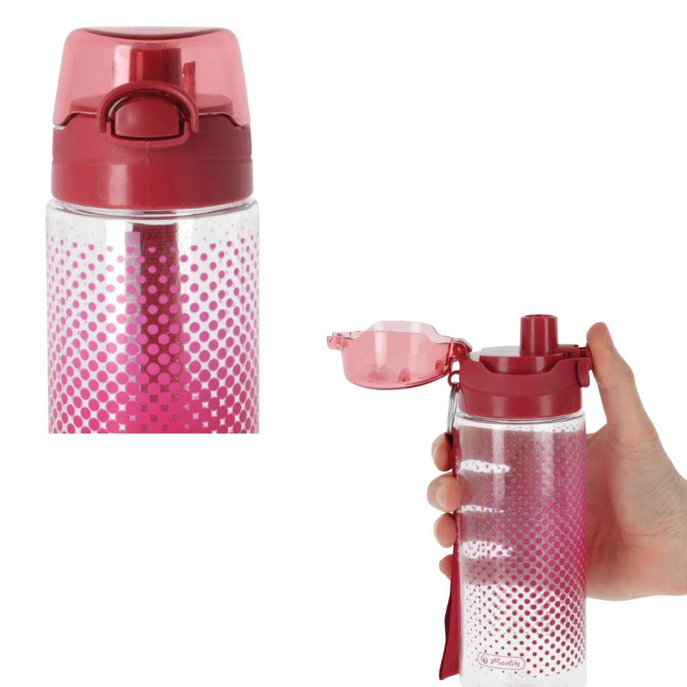 Trinkflasche Kinder rot, 500 ml, Herlitz
