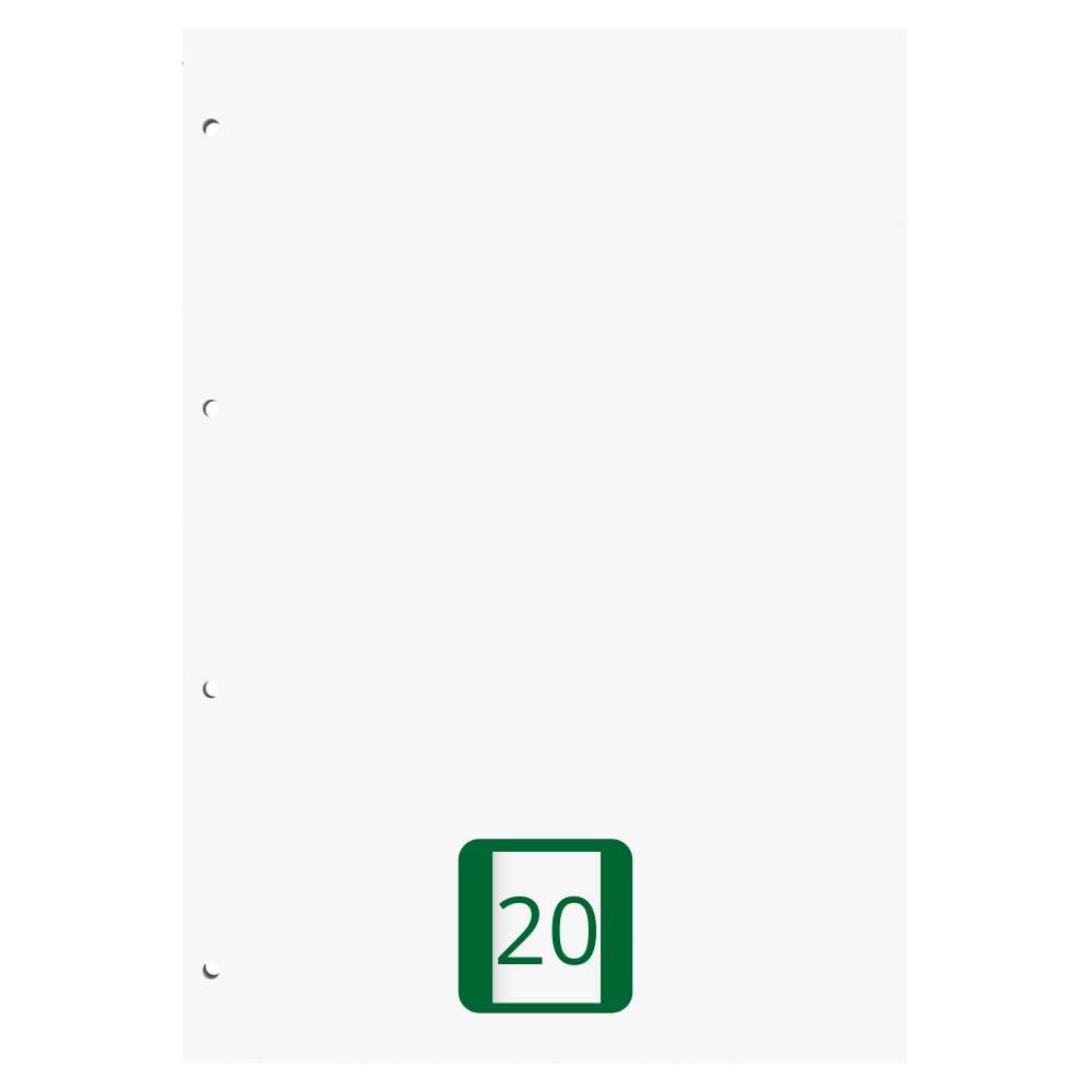 Ringbucheinlagen A4 blanko, Lineatur 20, 50 Blatt