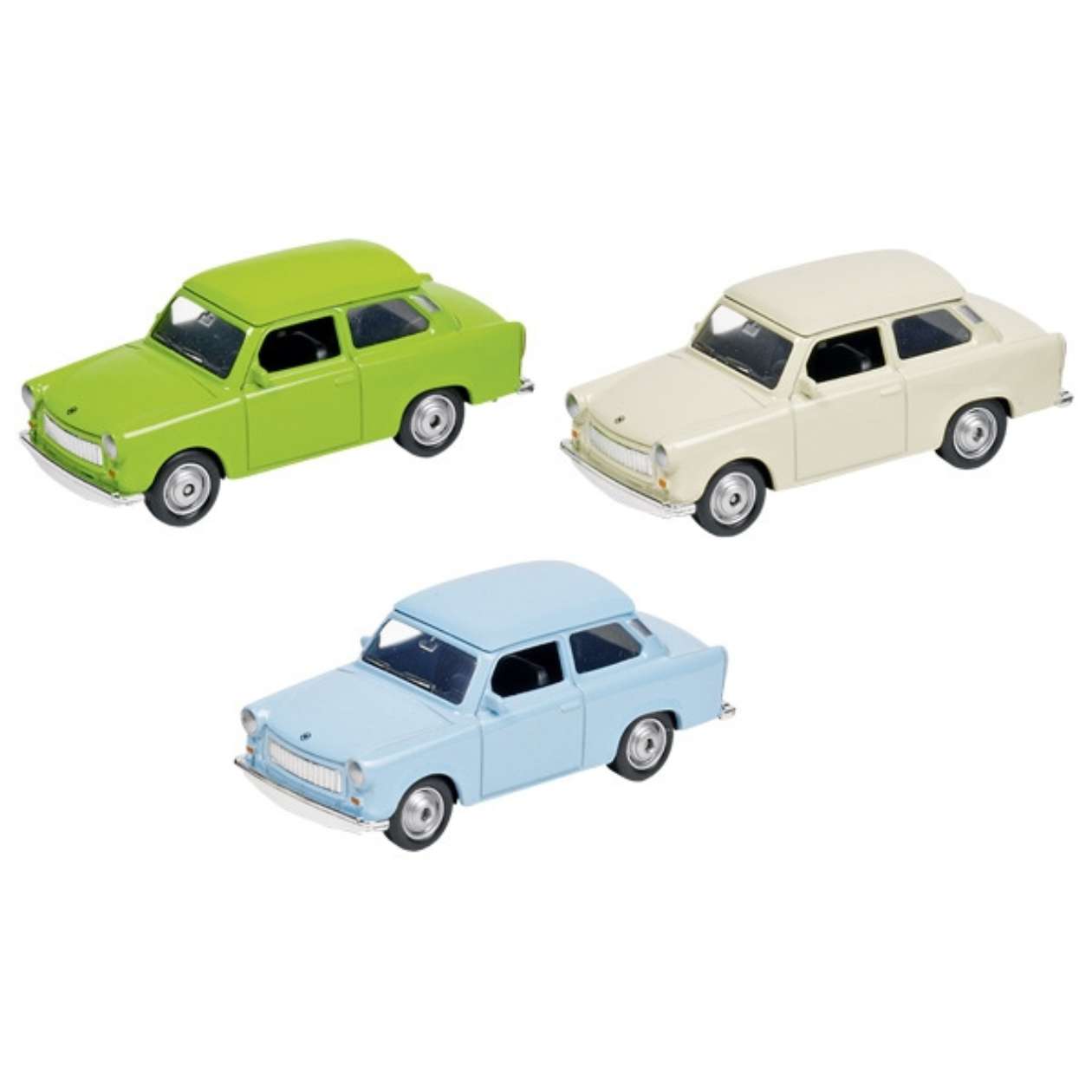 Trabant Spielzeugauto, sortiert