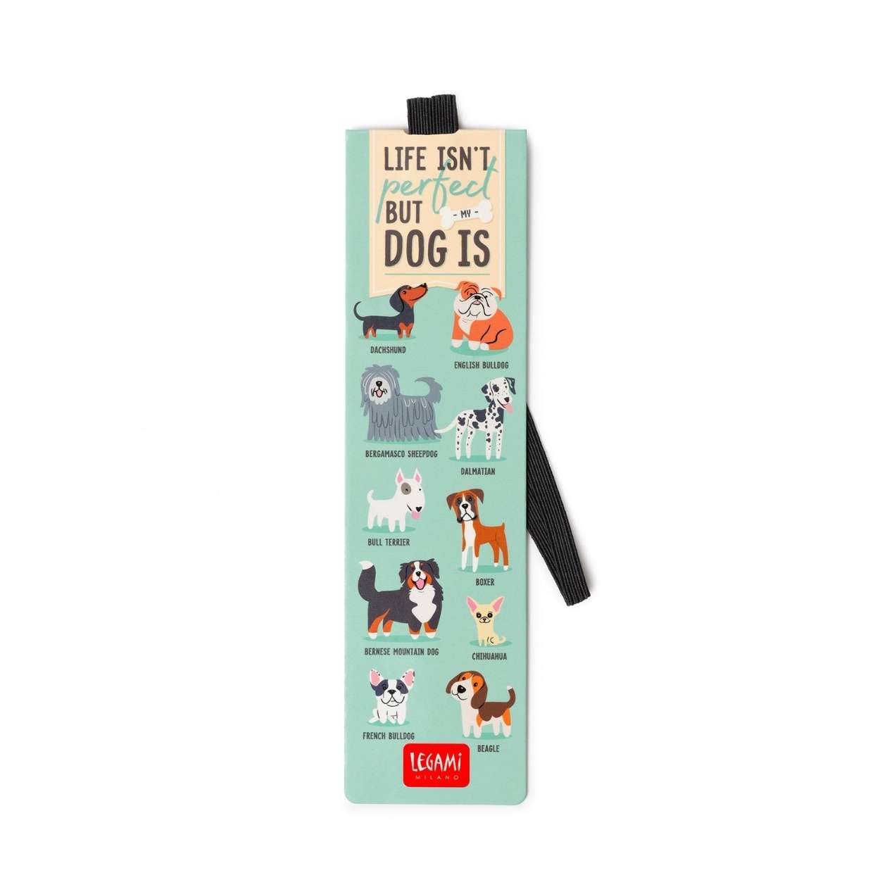 Dogs: Lesezeichen mit Gummiband, Legami