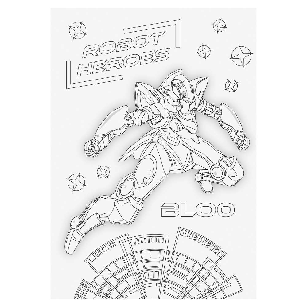 Brunnen Zeichenblock A3, 20 Blatt, Robot Hero