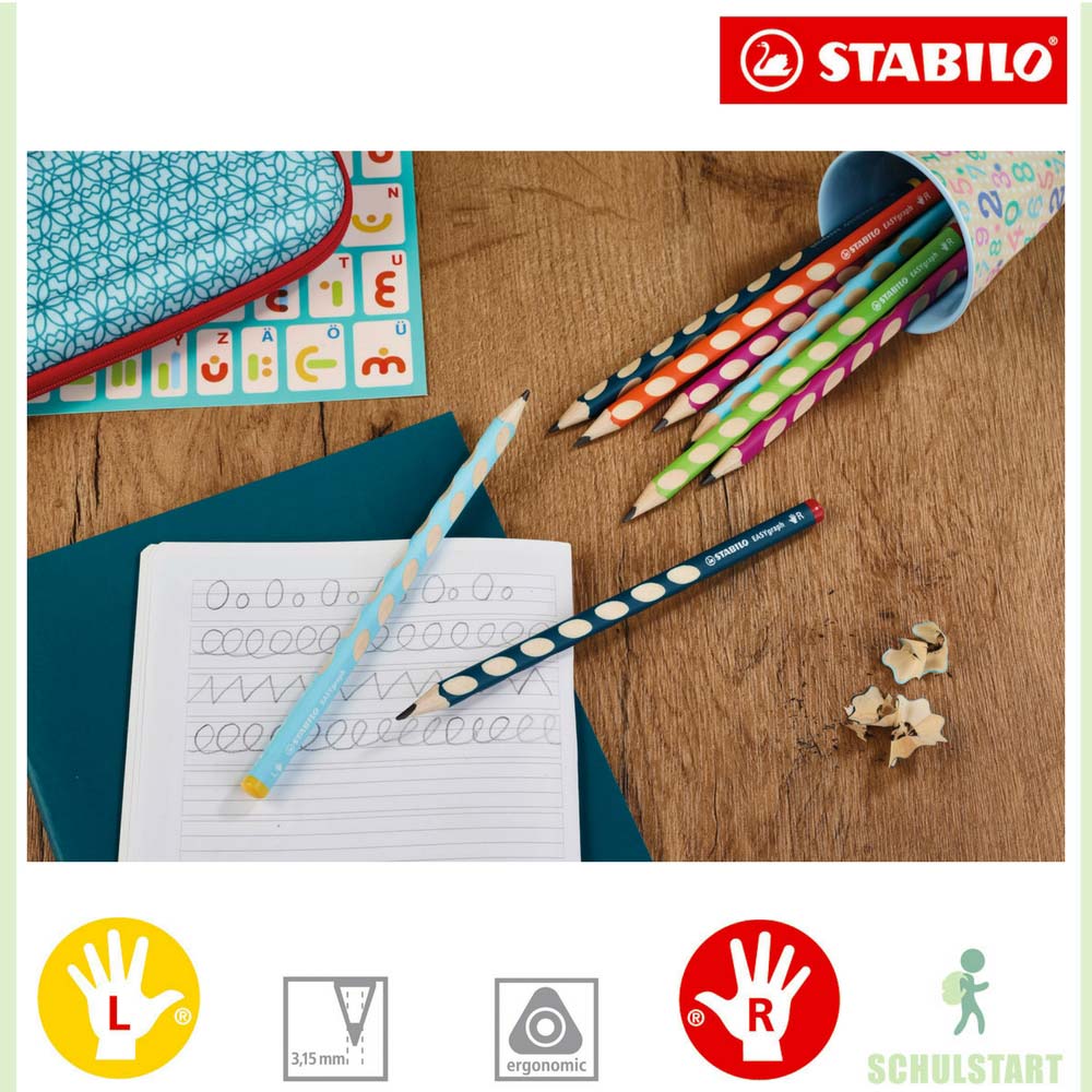Weicher Bleistift Stabilo Easygraph 2B, blau