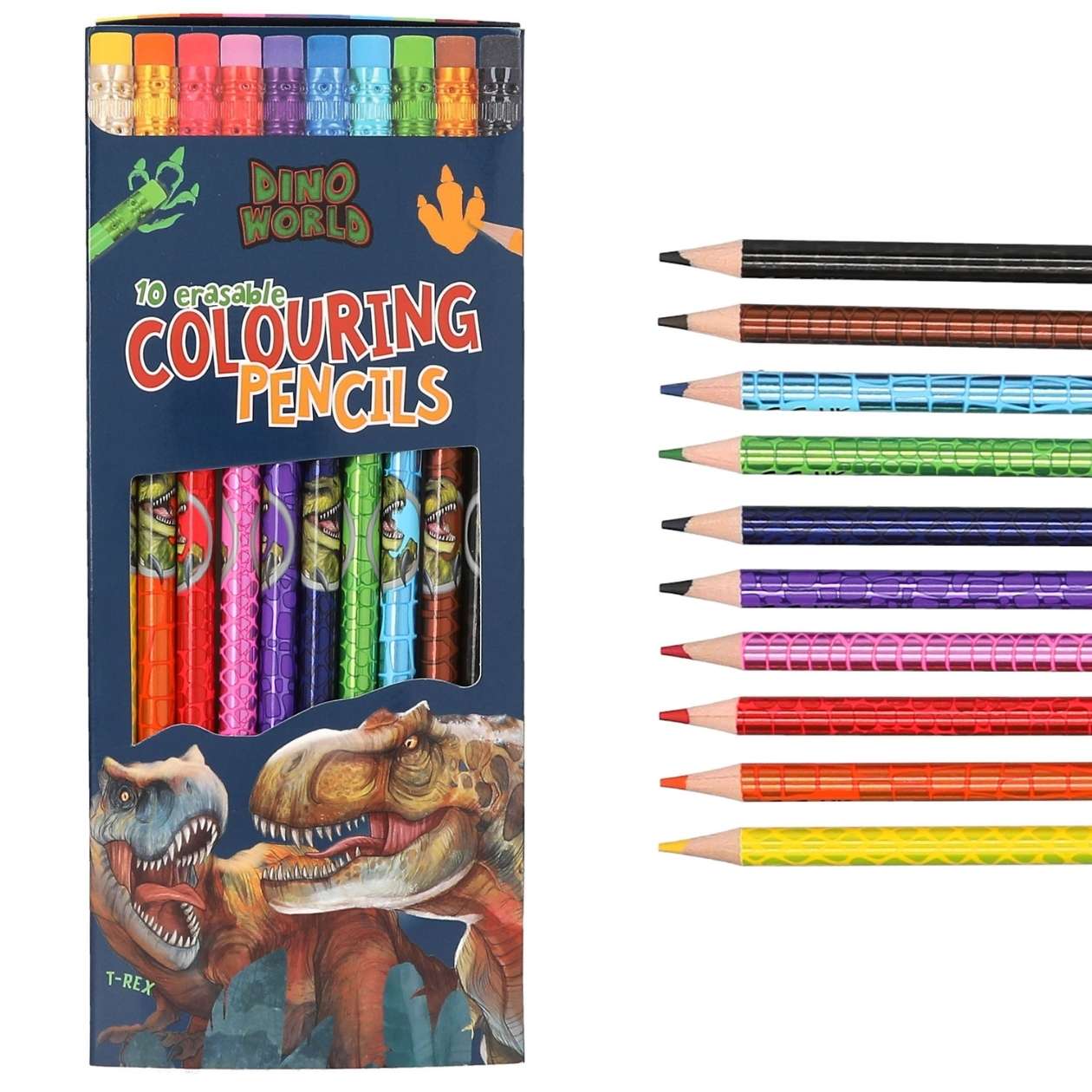 Dino World Buntstifte 10er Pack, radierbar