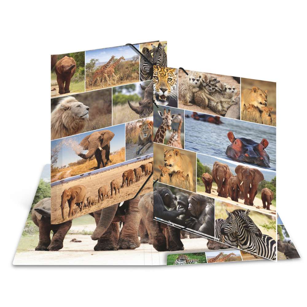 Kartonmappe A3, Afrikanische Tiere