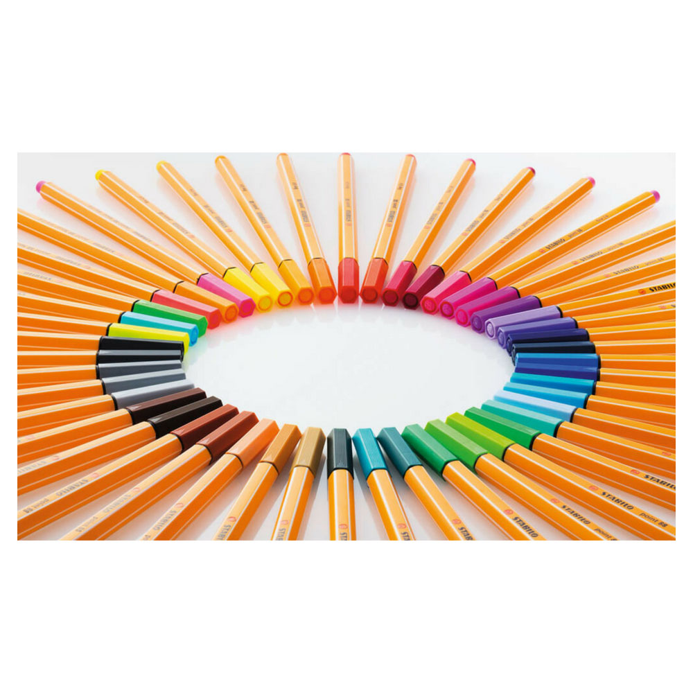 Fineliner Stabilo point 88: 10 Farben und 5 Neon