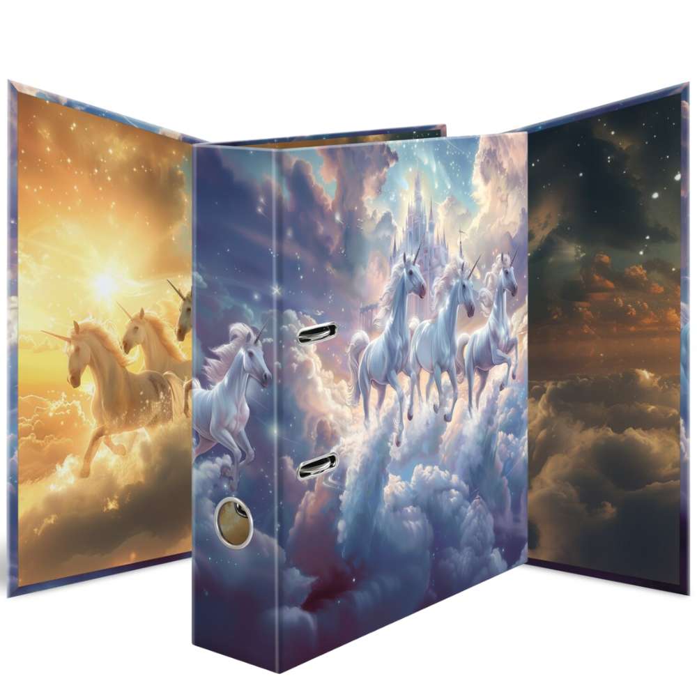 Einhorn Ordner: Fantasy Unicorns, Herma