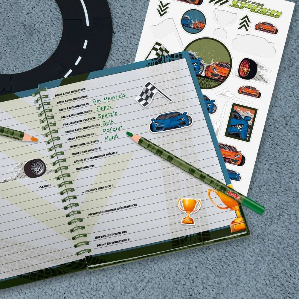 Freundebuch Autos, Brunnen Fast Wheels