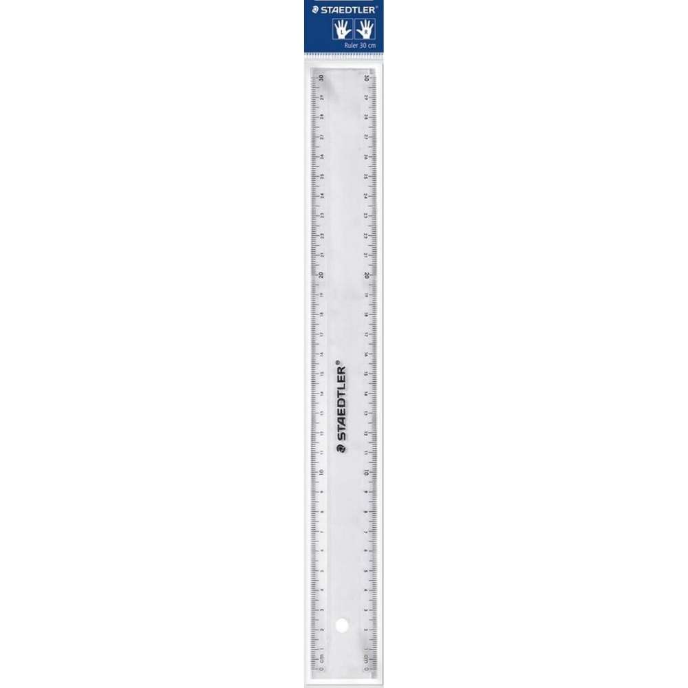 Lineal für Linkshänder und Rechtshänder, 30 cm