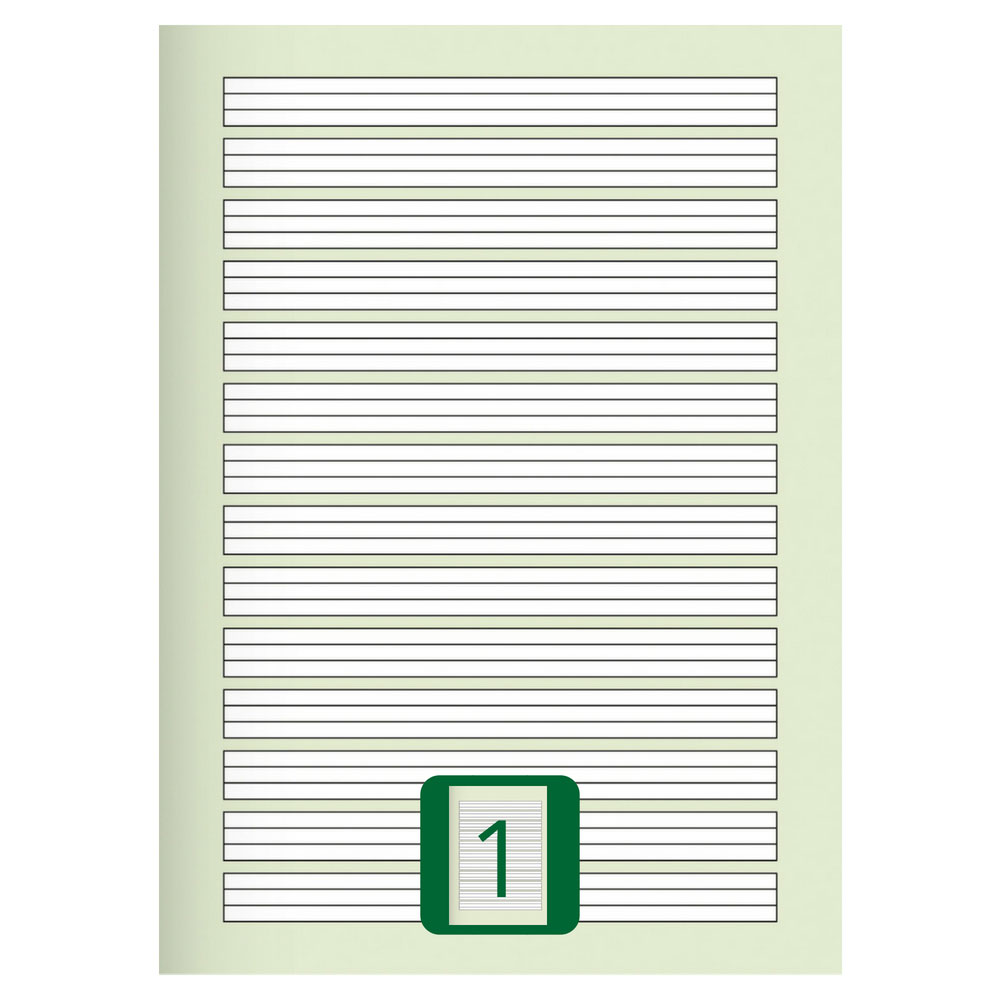A4 Heft, Lineatur 1