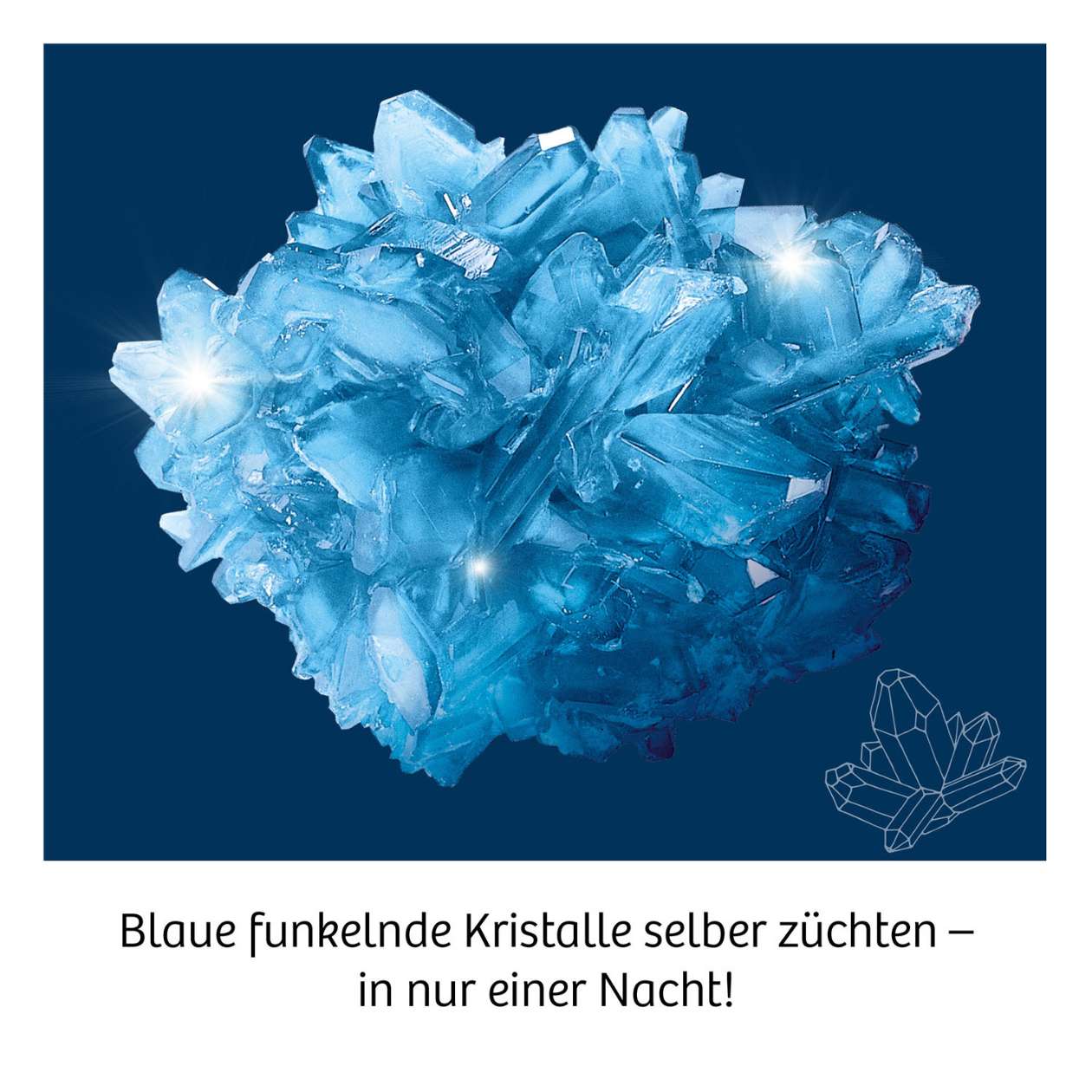 Kristalle züchten: blau, Kosmos