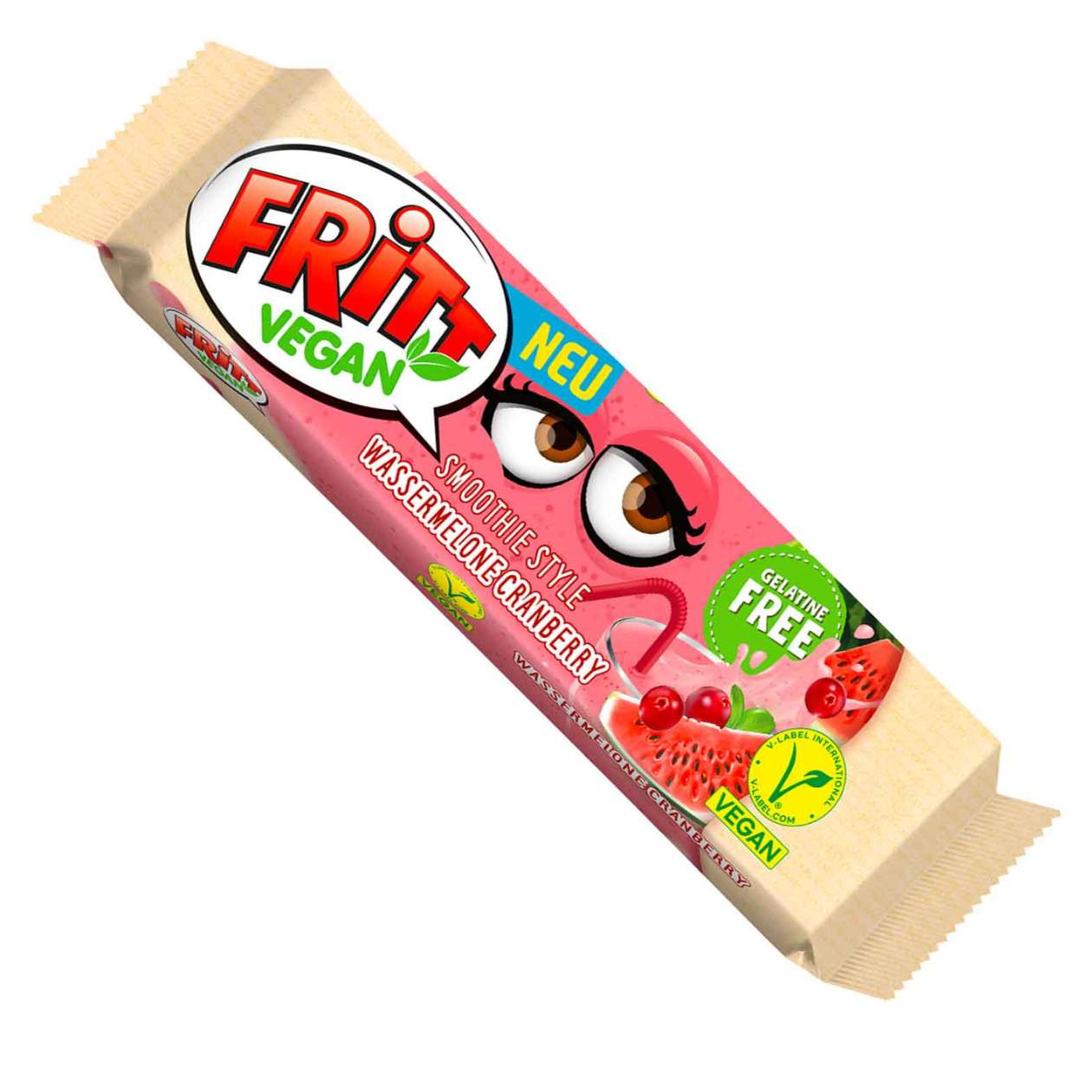 Fritt Vegan Kaustreifen, Smoothie Wassermelone Cranberry
