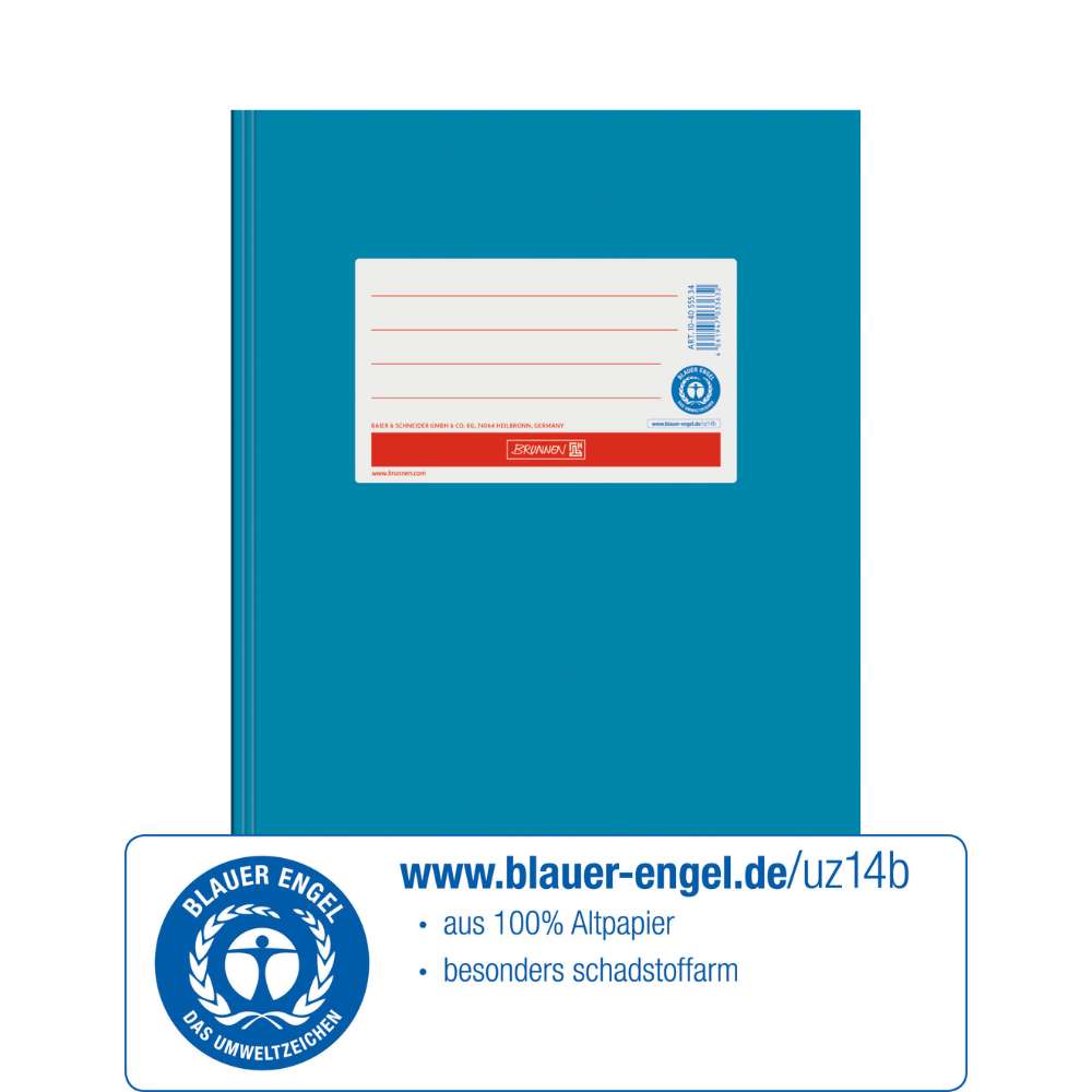 Karton Hefthülle Blauer Engel A5, Brunnen, hellblau