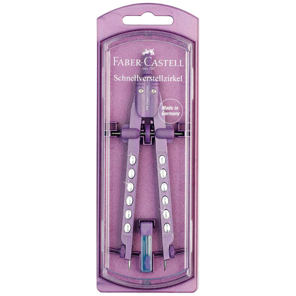 Schulzirkel Sparkle Faber-Castell, Factory, violet metallic