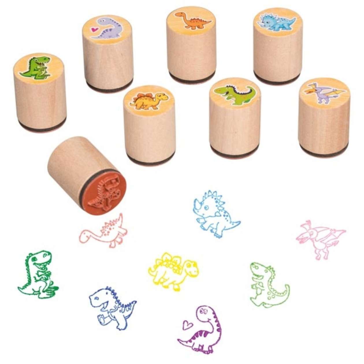 1x Dinosaurier Stempel, sortiert