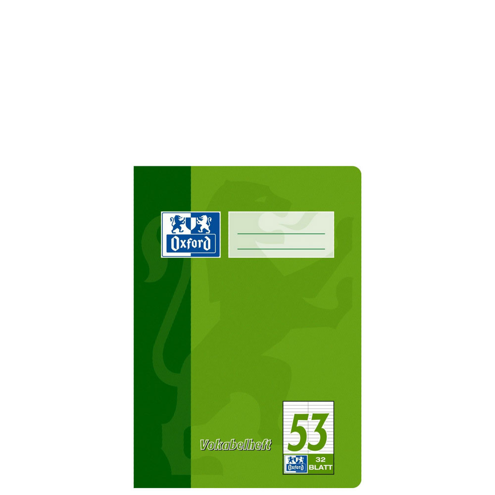 Vokabelheft zweispaltig, Lineatur 53, Oxford, A6