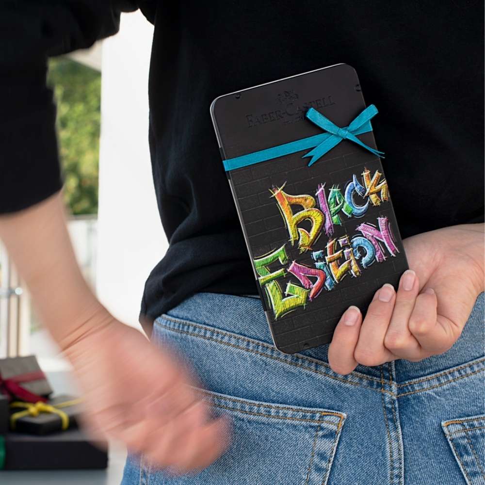 Faber-Castell Black Edition Metalletui, 12 Buntstifte