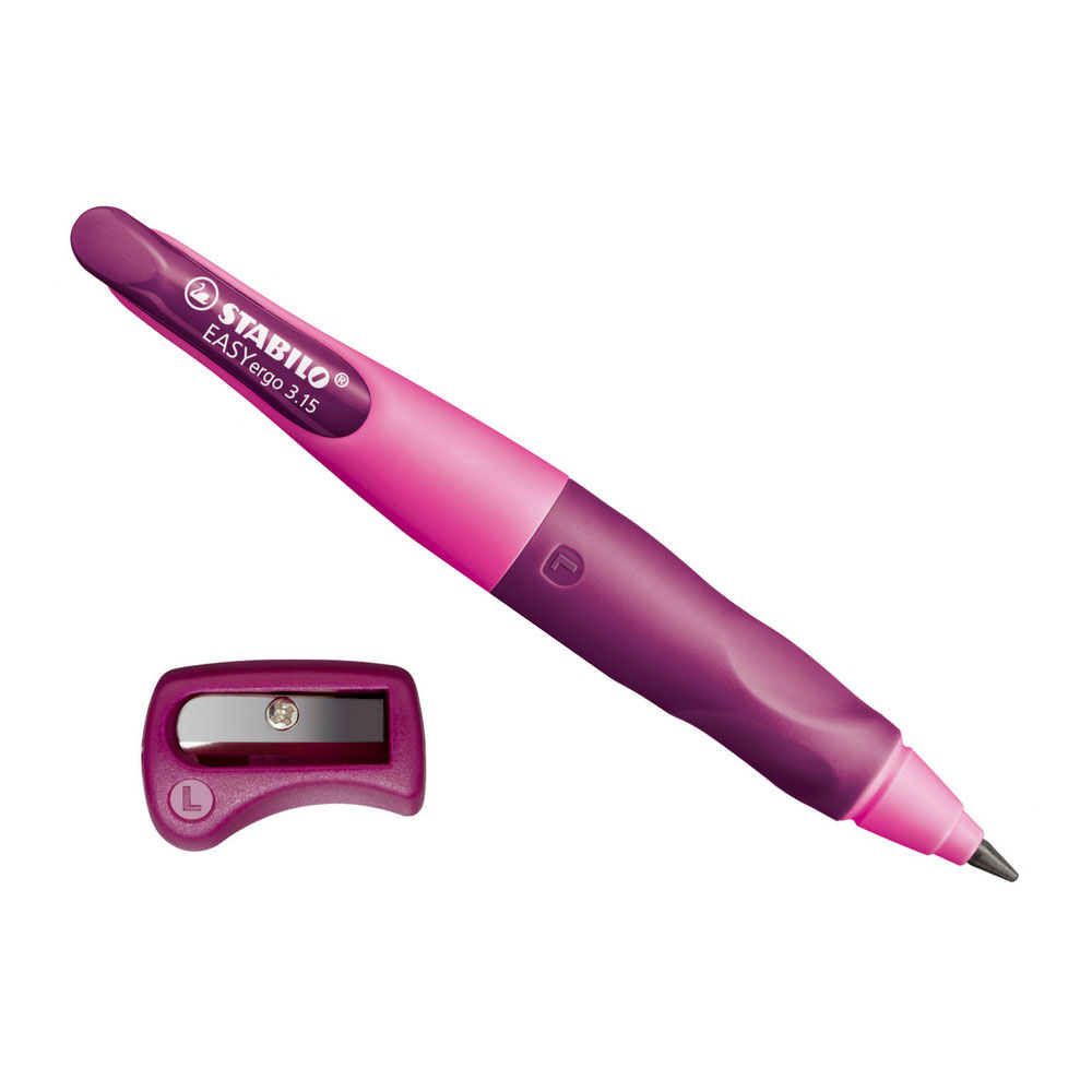 Stabilo EASYergo 3.15 mit Spitzer, Linkshänder, rosa