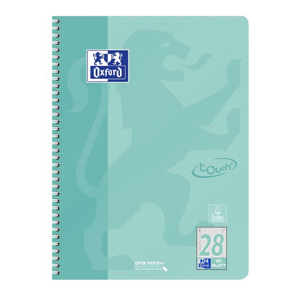 1x Oxford touch Collegeblock pastell Lineatur 28, farbig sortiert