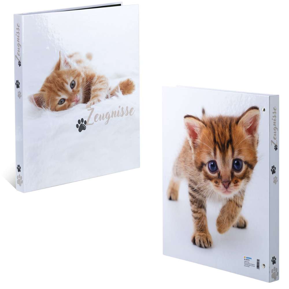 Zeugnisringbuch Katze Herma A4