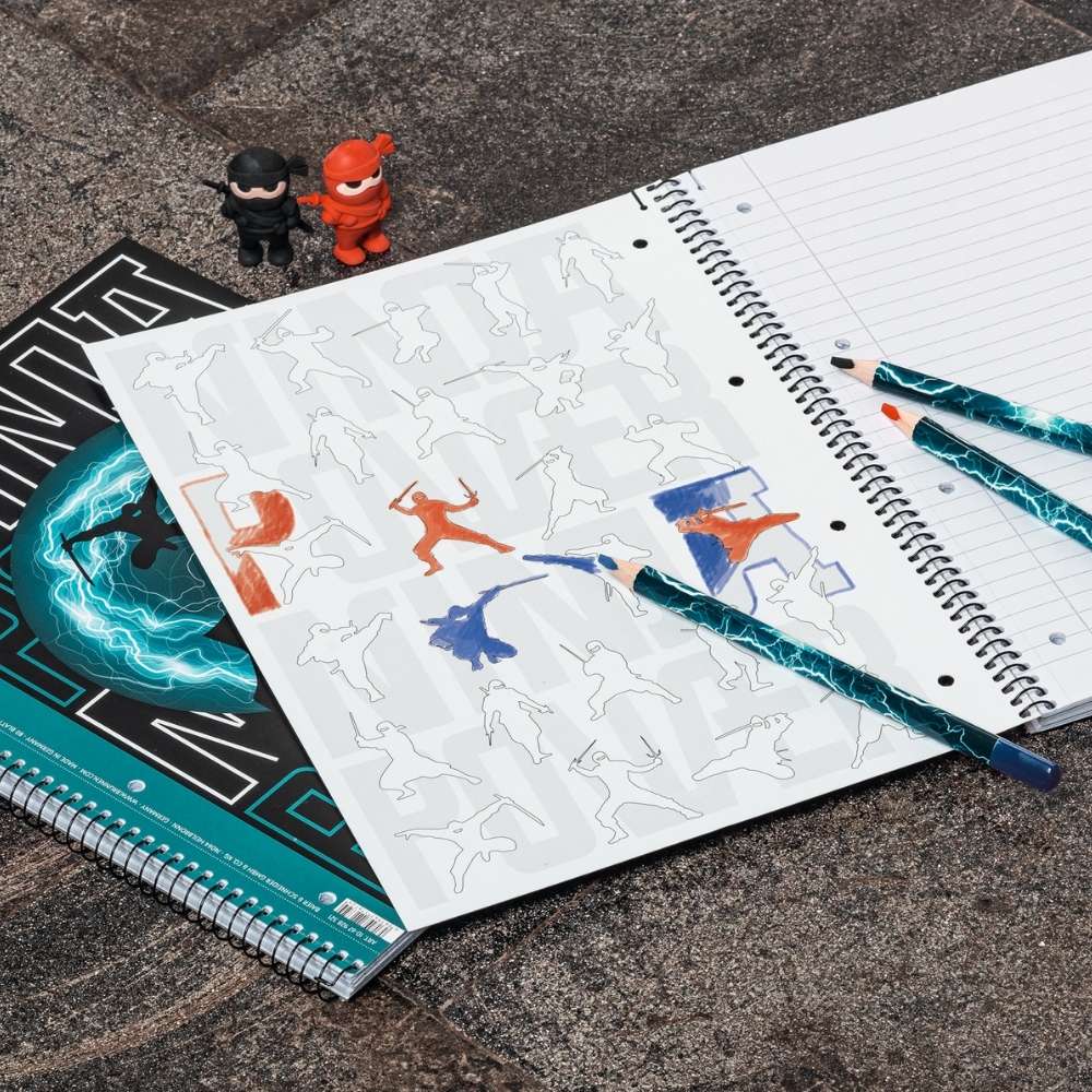 Collegeblock mit Motiv A4, Lineatur 28, Ninja Power