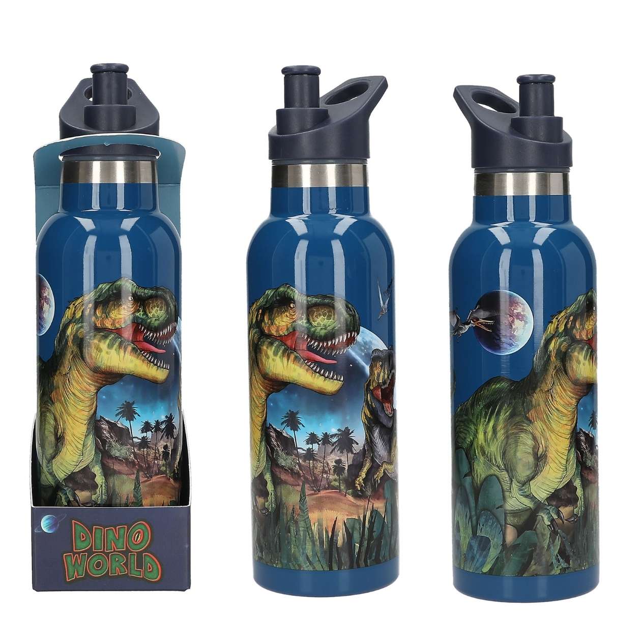 Dino Trinkflasche Galaxy, Edelstahl