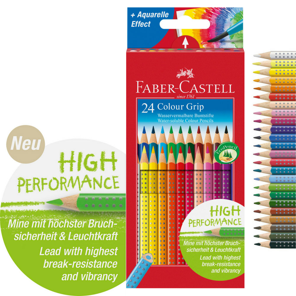 Faber-Castell Colour Grip Buntstifte, 24er Pack