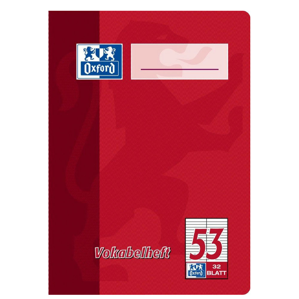 Vokabelheft zweispaltig, Lineatur 53, Oxford, A4