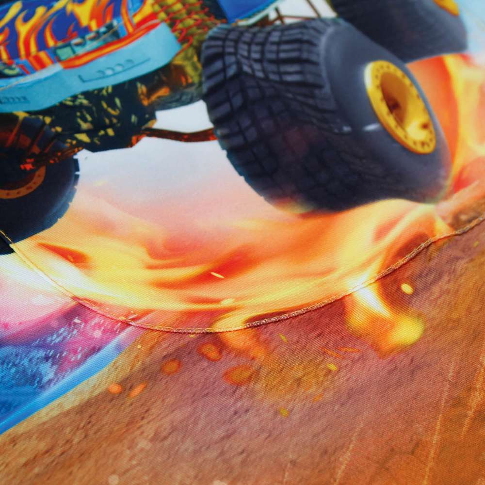 Bastelschürze Monstertruck Fire, Roth