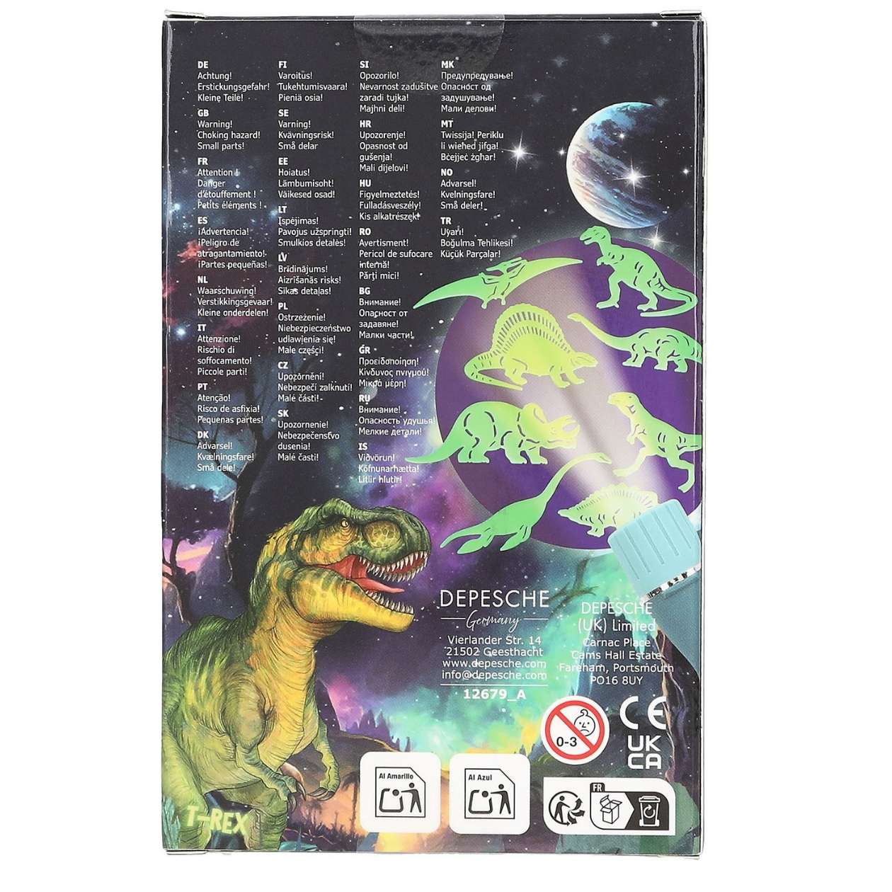 Dino World Sticker, glow in the dark