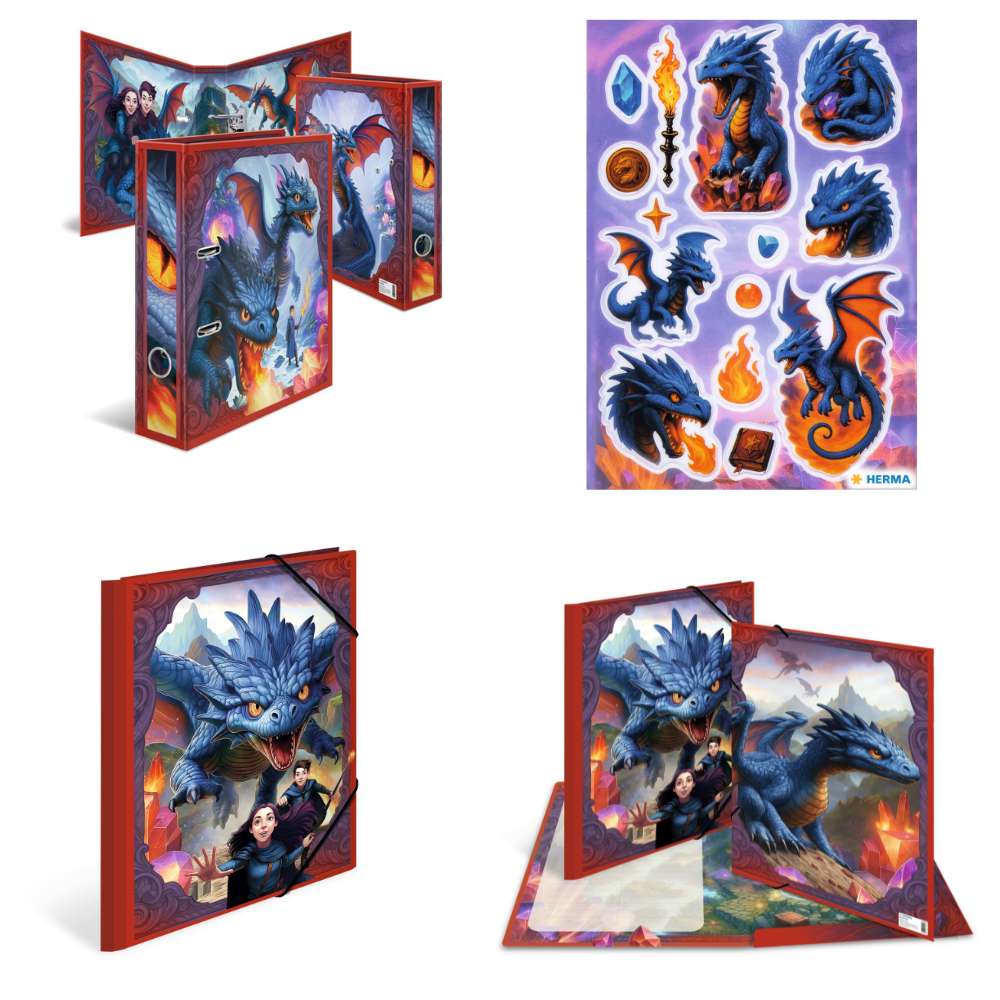 Eckspannermappe A4 Dragon, Herma
