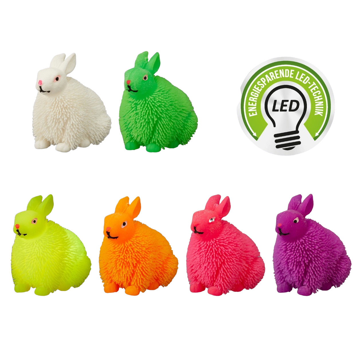 LED Zottel Hase, sortiert