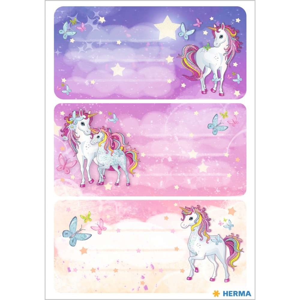 Schuletiketten Einhorn Best Friends, Herma