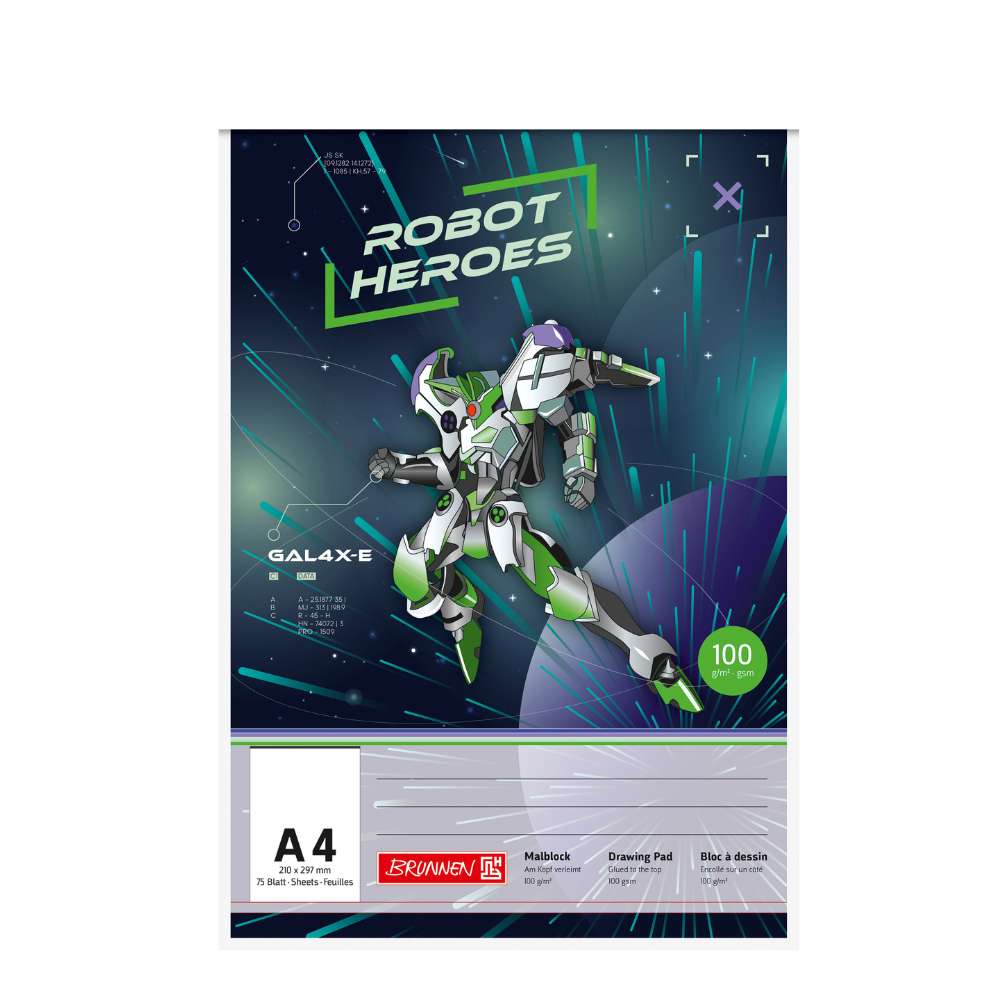 Malblock A4, Robot Hero, Brunnen