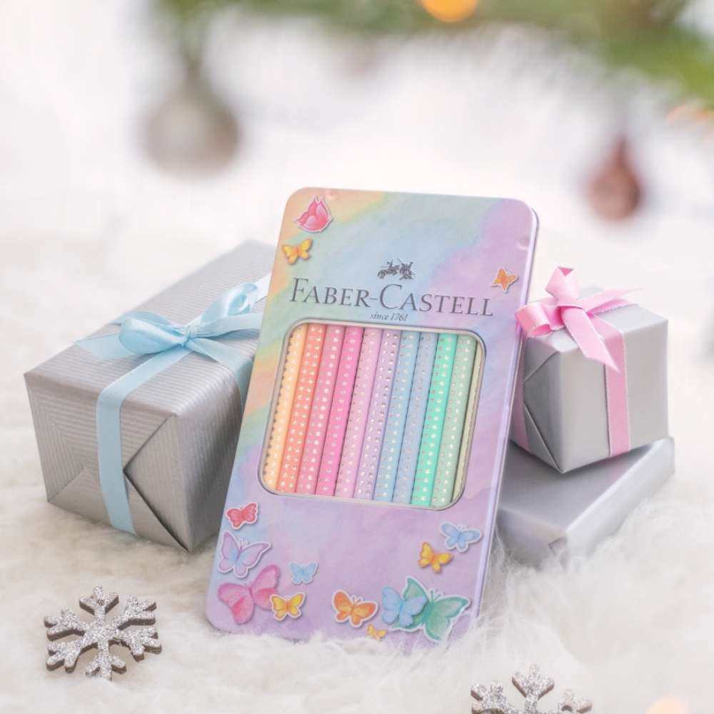Faber-Castell Sparkle Buntstifte pastell, Metalletui