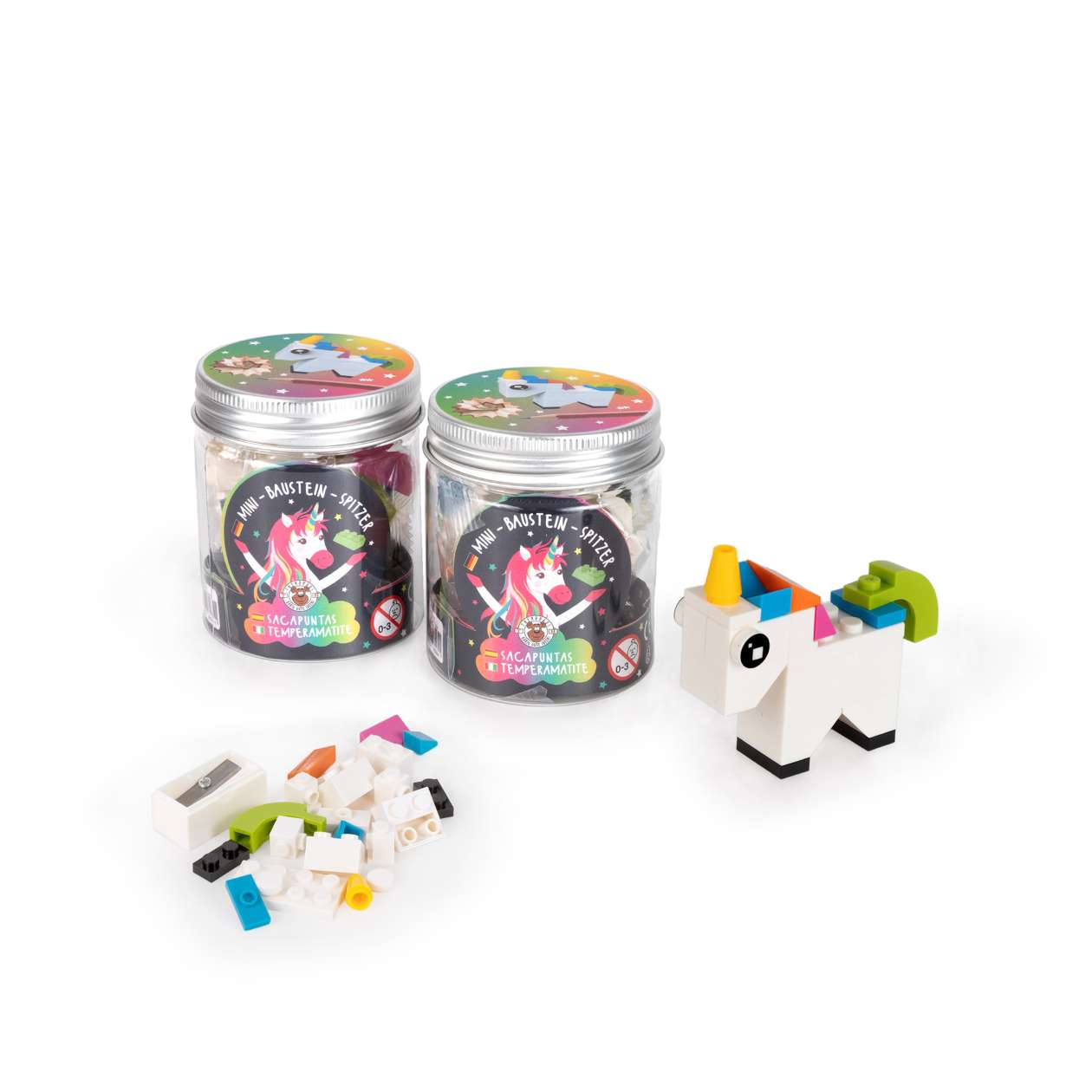 Minispitzer Baustein-Set Einhorn