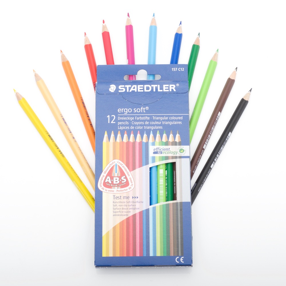 12 Staedtler ergosoft Buntstifte dreikant