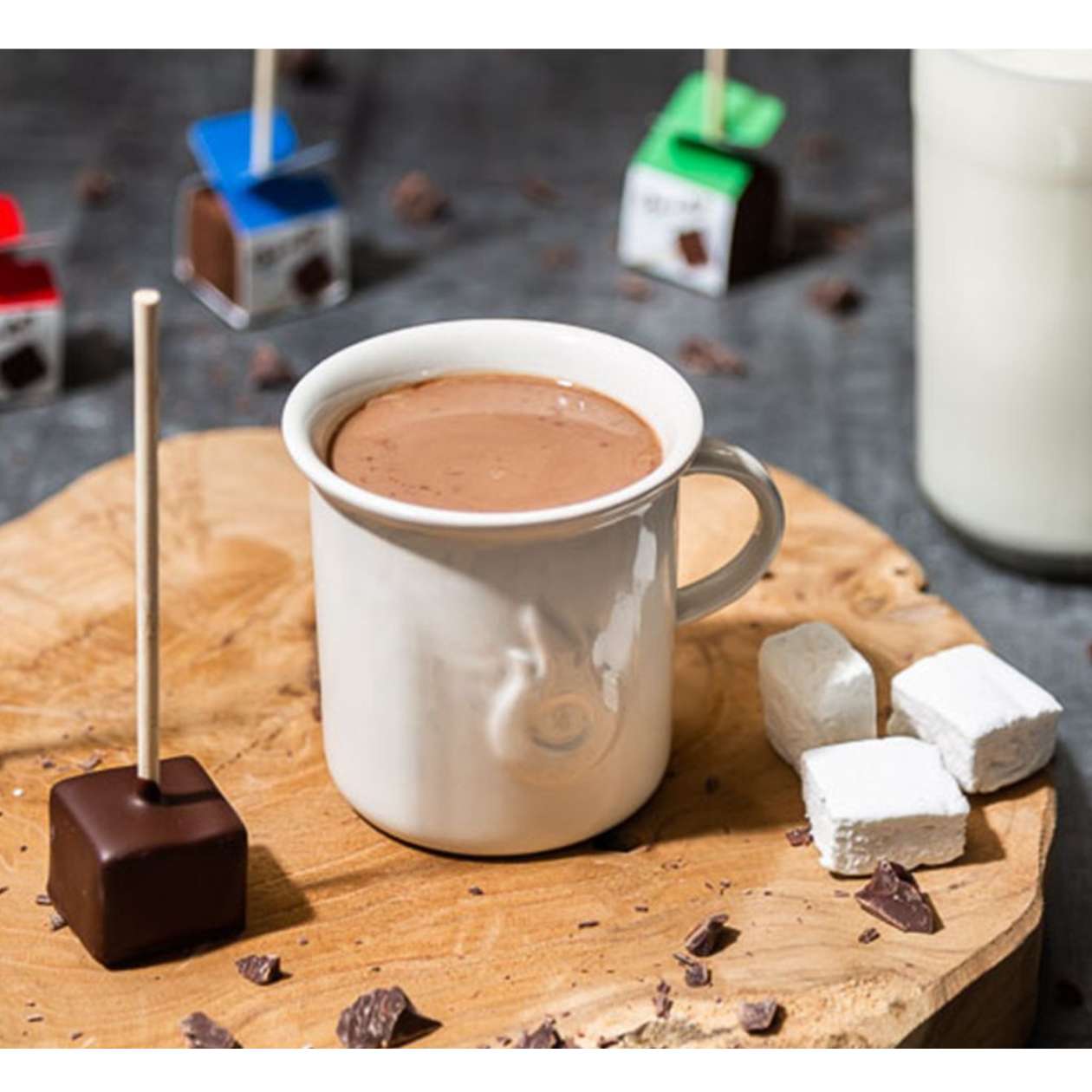Trinkschokolade am Stiel, Haselnuss, Choc-o-Lait