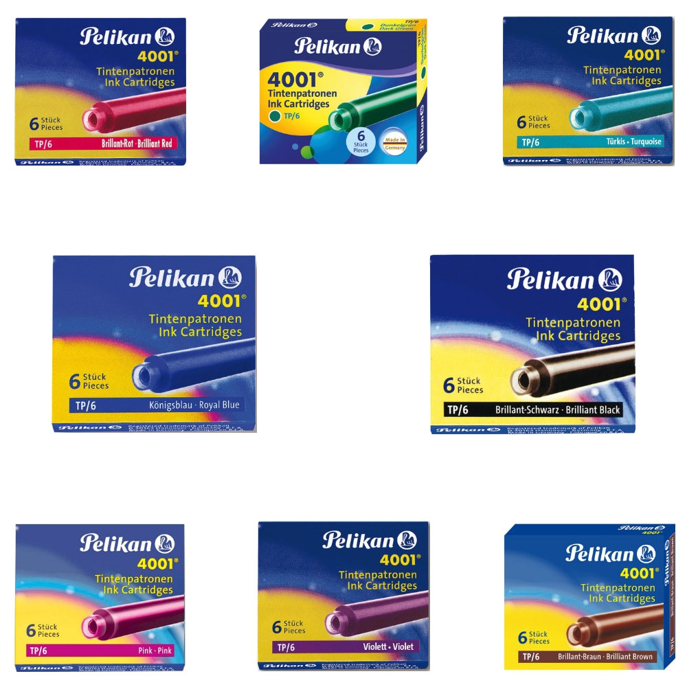 Pelikan Tintenpatronen, 6 Stück, verschiedene Farben
