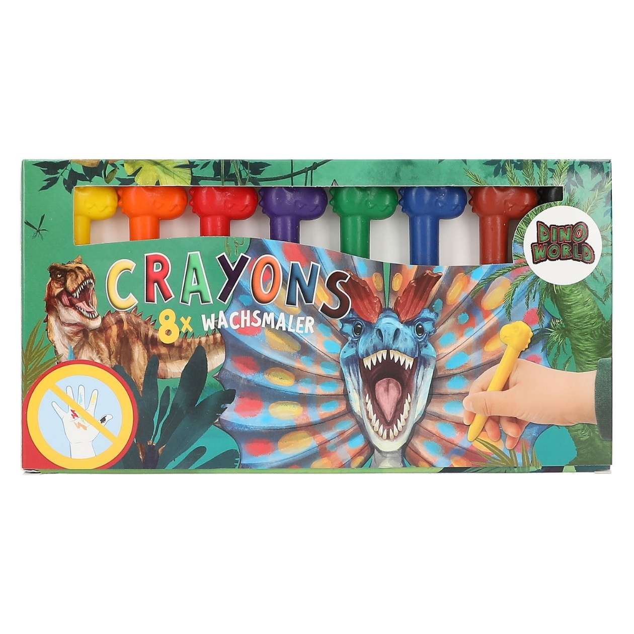 Dino World Wachsmaler, 8 Farben