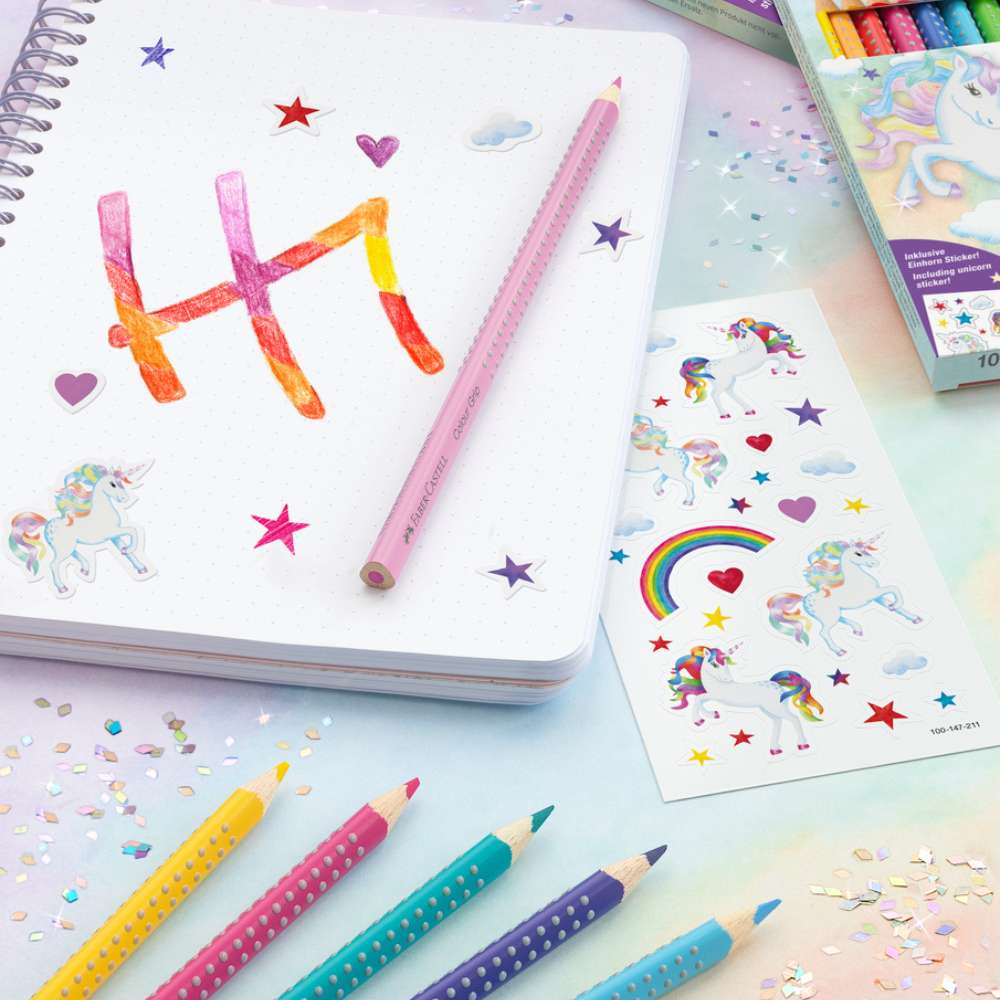 Faber-Castell Colour Grip Einhorn 10+3 Sparkle