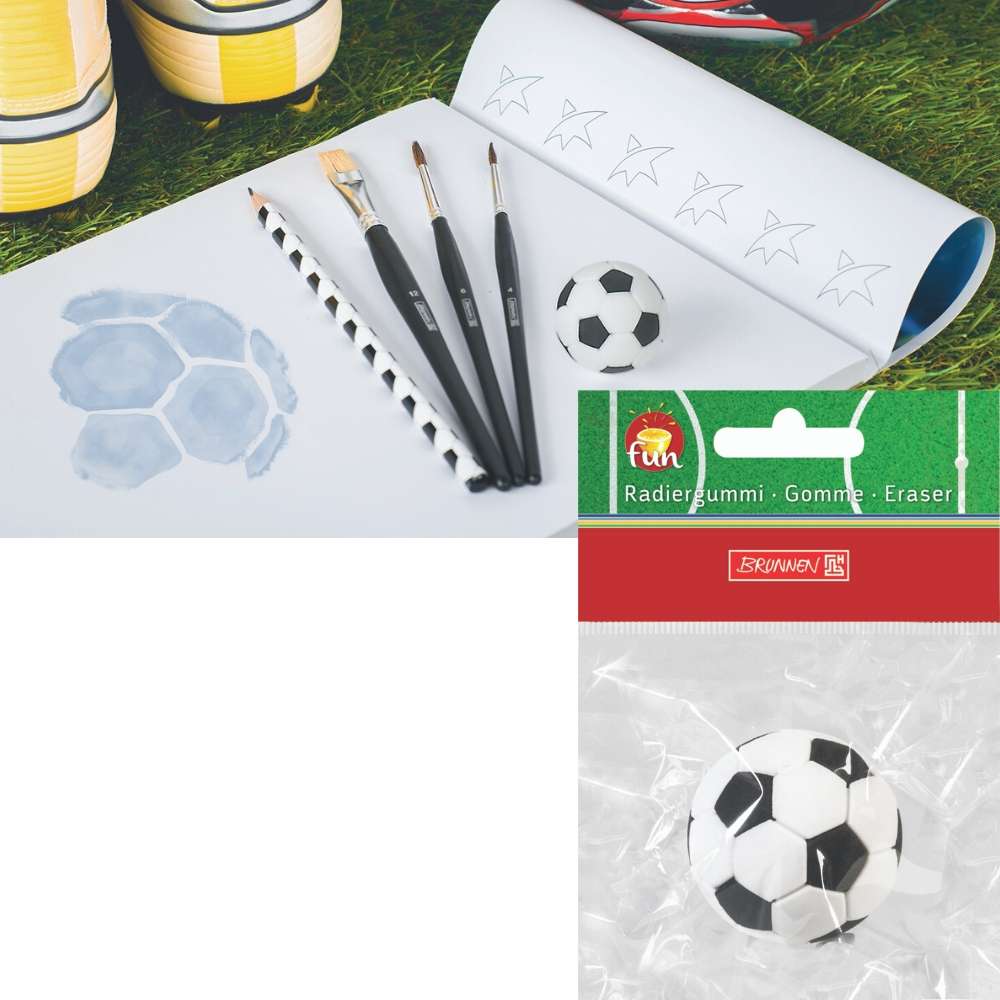 Fußball Radiergummi, Brunnen