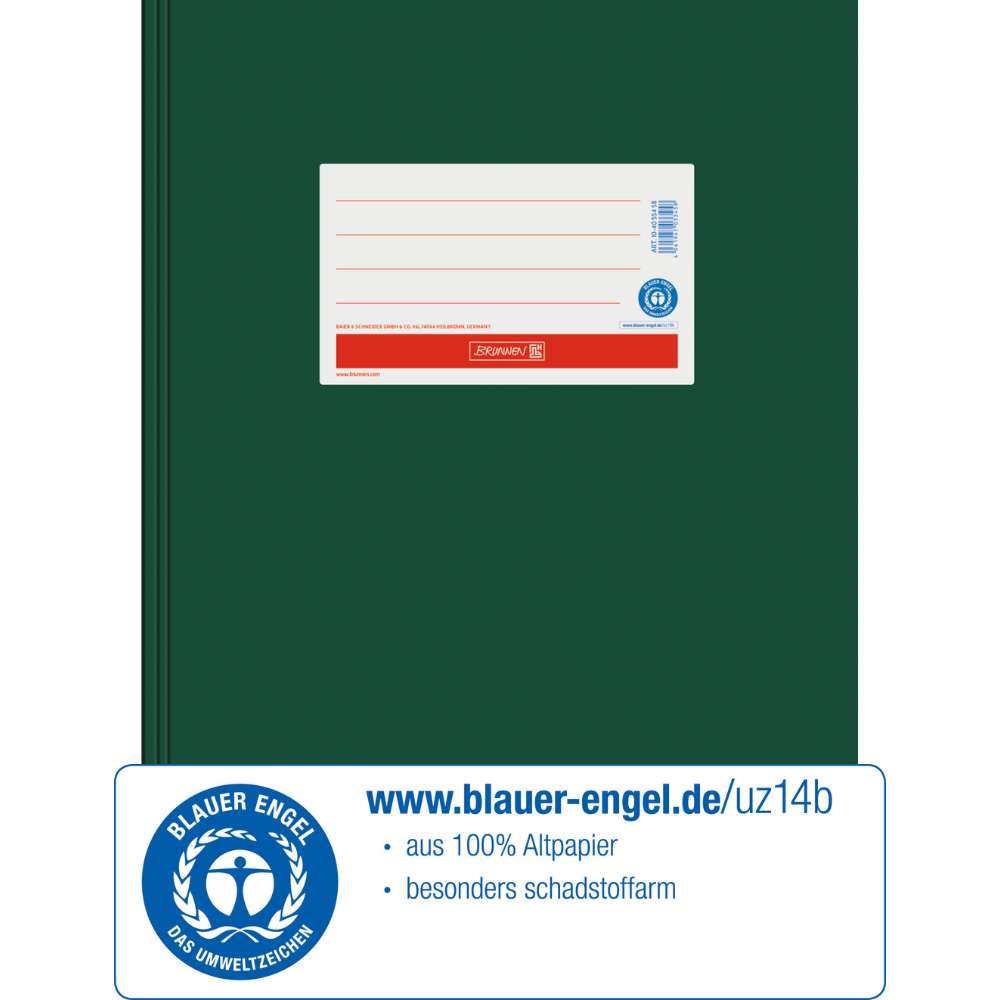 Karton Hefthülle Blauer Engel A4, Brunnen, grün