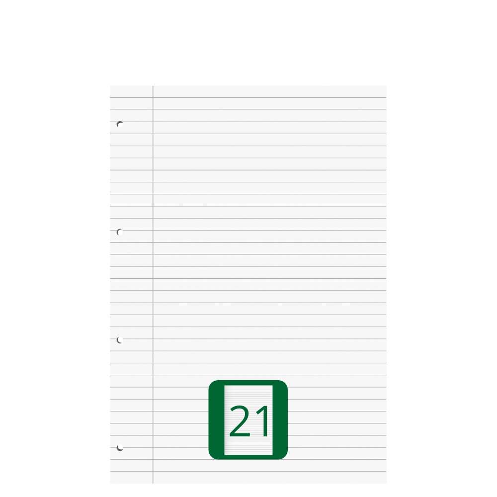 Ringbucheinlagen A5 liniert, Lineatur 21, 50 Blatt