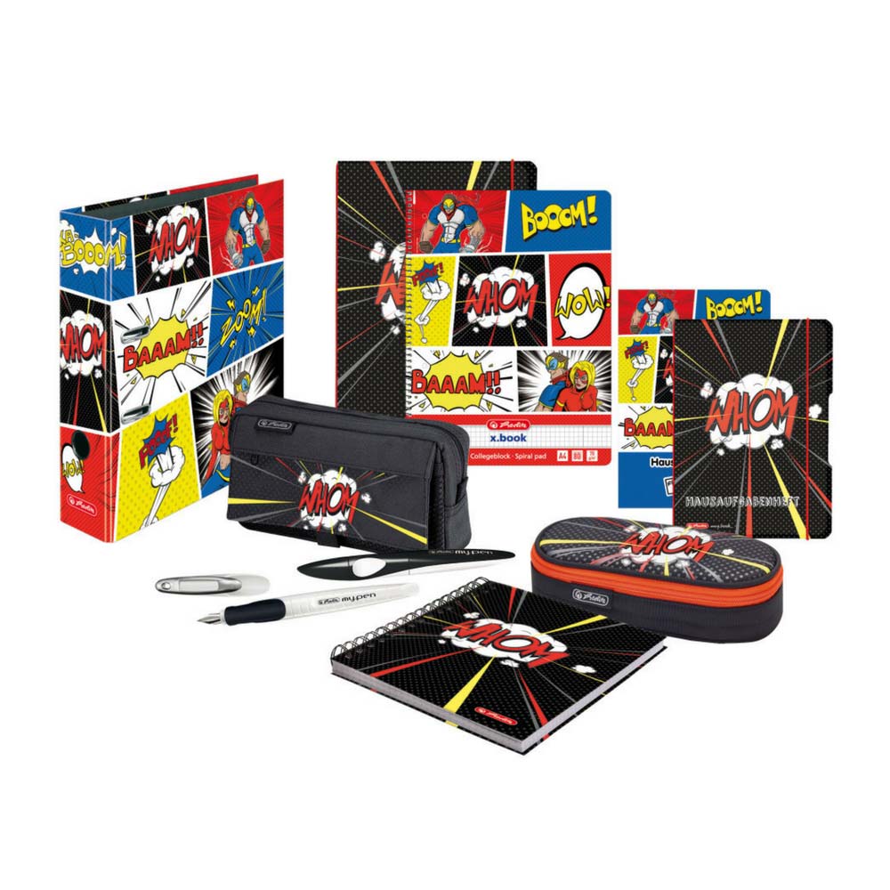 Stiftetasche mit 3 Fächern von Herlitz - Comic