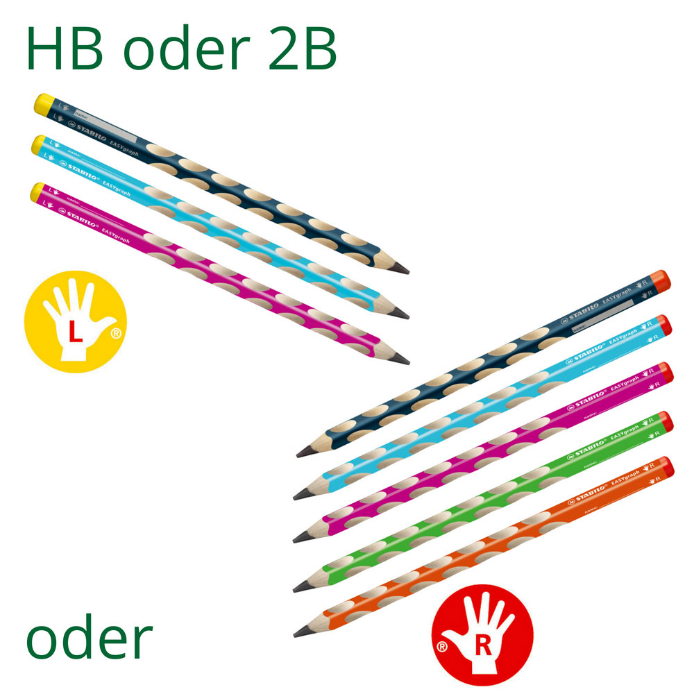 Linkshänder Bleistift Stabilo EASYgraph HB, blau