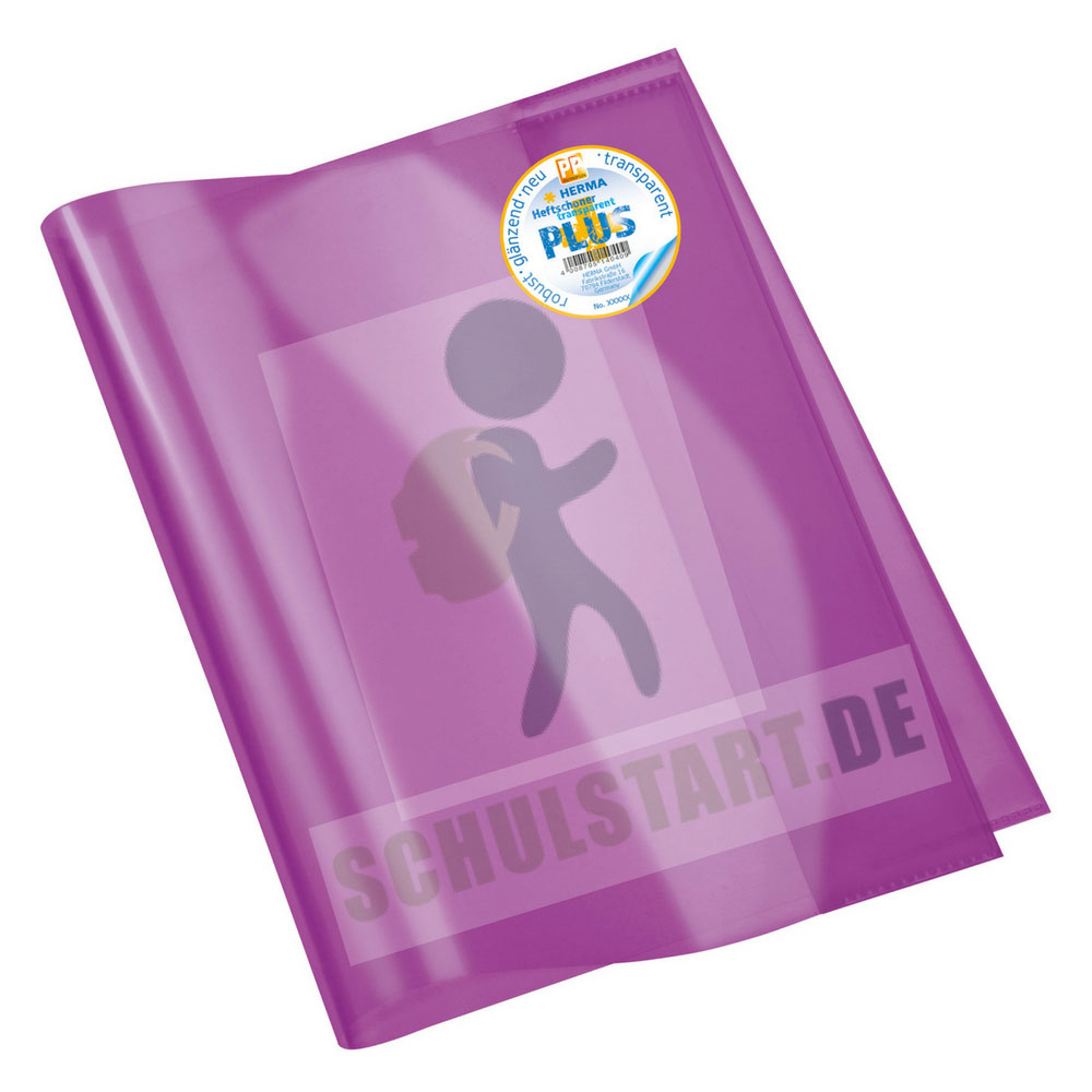Arbeitsheft Umschlag A4 extrastark, violett transparent, Herma