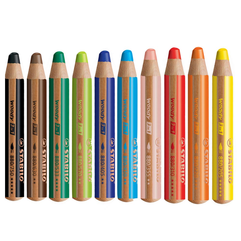 Stabilo woody 3 in 1, 10 Farben