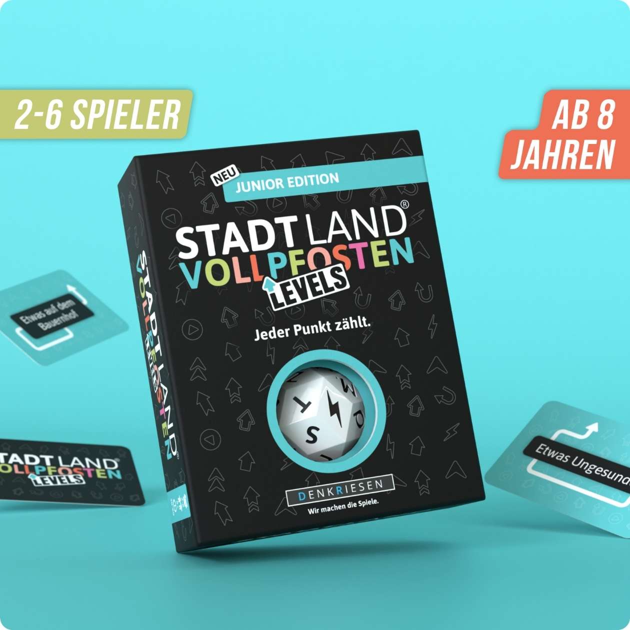 Junior Edition, Stadt Land Vollpfosten Levels, Denkriesen