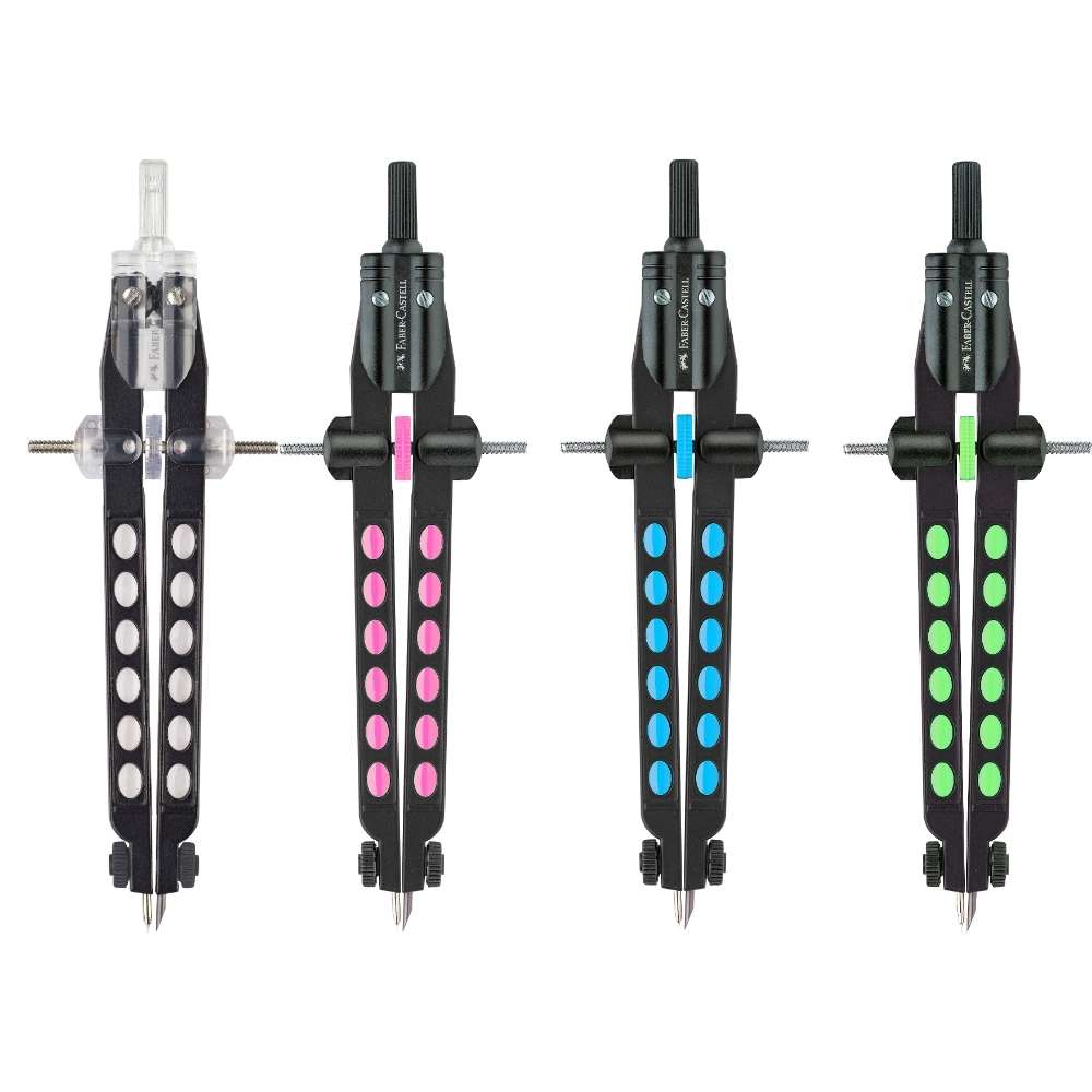 Schulzirkel Faber-Castell, Factory, verschiedene Farben